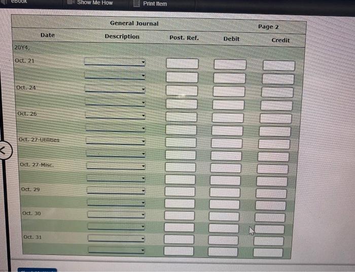 transactions related to the business: Oct. 1. Jay transferred cash from a