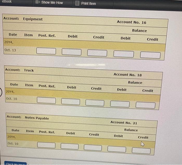 October 4 to end of month, $1,820. 10. Purchased a used truck