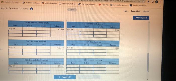 Debit Credit Bale . celos Date PA 03 bute y 31 Date