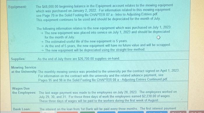 1 st Bank by signing a 24 month note. (As an example