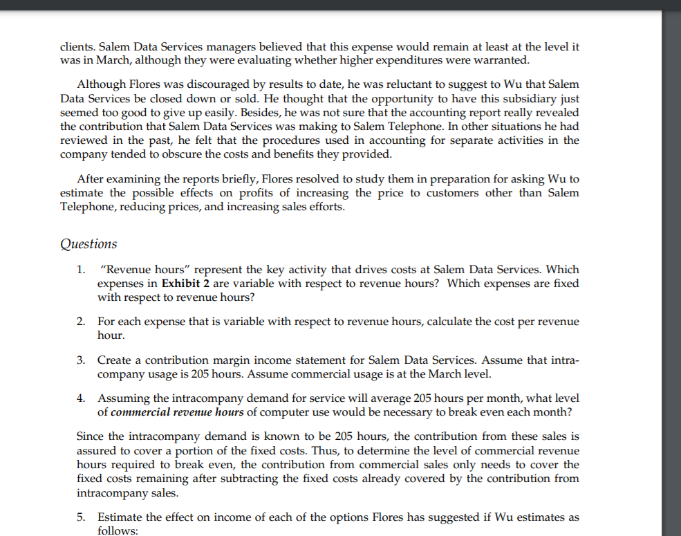 Telephone Company, was preparing for a meeting with Cynthia Wu, manager of