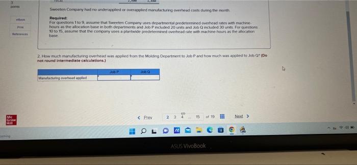 March and no beginning ventes. The company has two manufacturing departments-Molding and