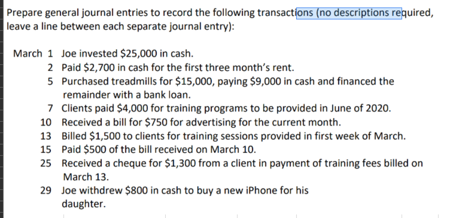 Please prepare income statement and balance sheet: Prepare general journal entries to