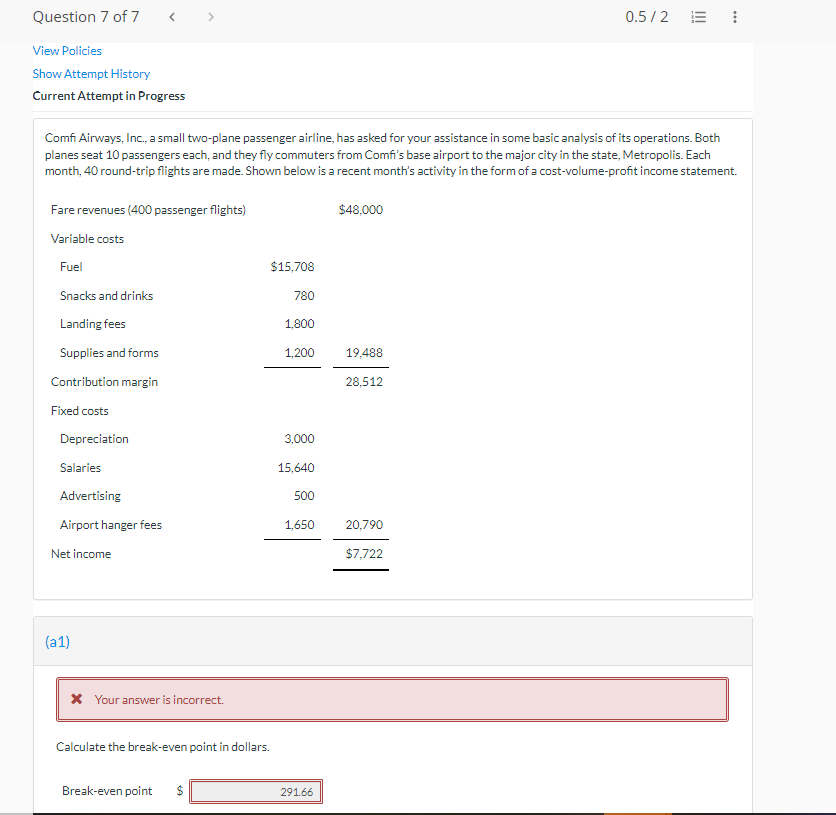 7B: Comfi Airways Need answer for b. Comfi Airways, Inc., a small