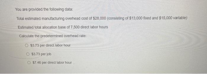 in this situation? ABC would give a clearer picture of the direct