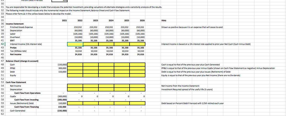  30 31 You are responsible for developing a model that analyzes