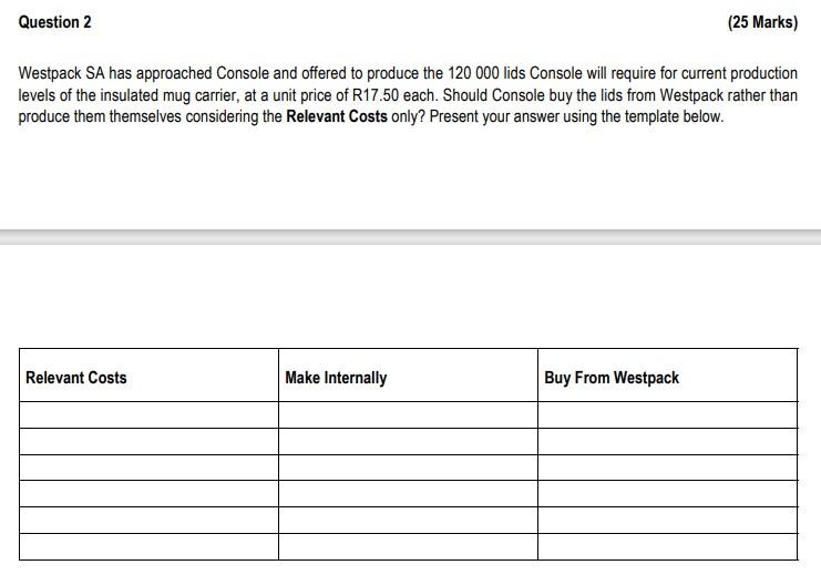 make-versus-buy decision involves both quantitative and qualitative analysis. The quantitative component requires