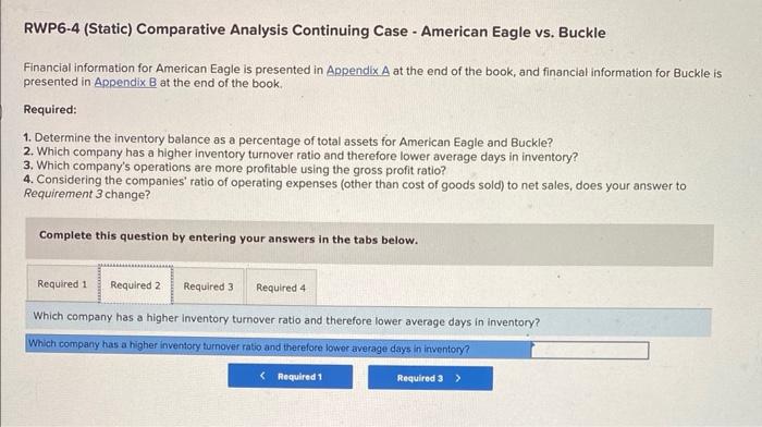 the end of the book, and financial information for Buckle is presented