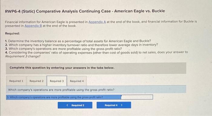 in Appendix B at the end of the book. Required: 1. Determine