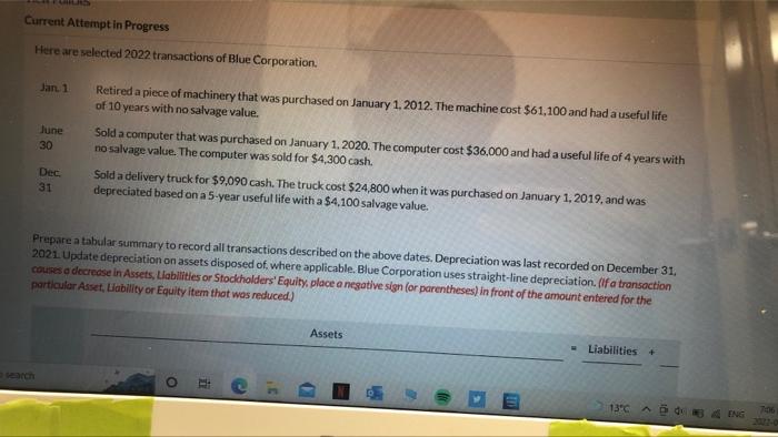 g Current Attempt in Progress Here are selected 2022 transactions of Blue