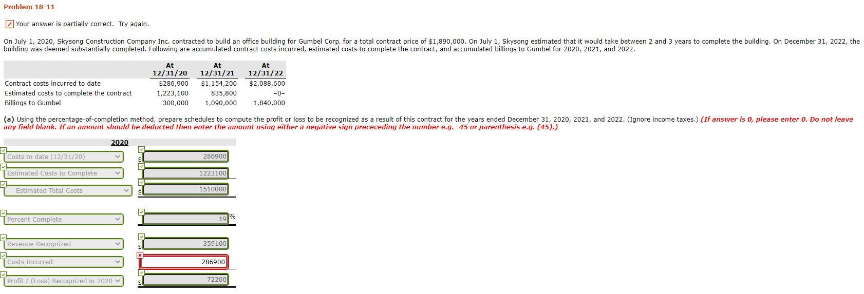  Problem 18-11 Your answer is partially correct. Try again. On July
