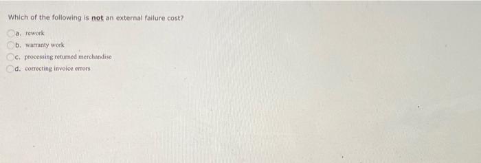 of Activity Costs Quality Control Activities Activity Cost Process audits $50,700 Training