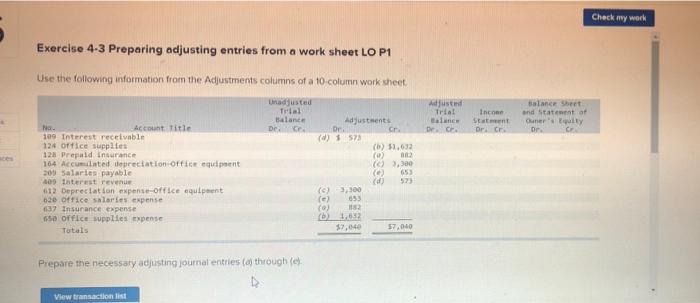 Insurance cewe fatal e al 32.40 $7.00 Prepare the necessary incomaleenthou Vol
