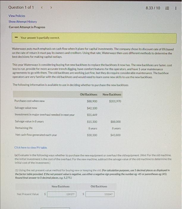 Need help finding the IRR factor(rounded to 5 decimal places). Question 1