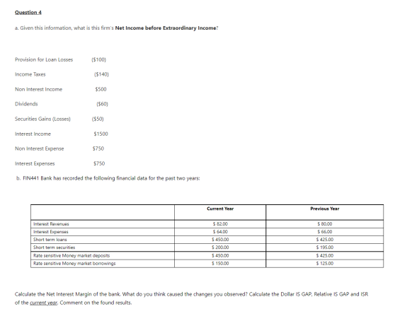 PLEASE GIVE ME CORRECT SOLUTION WITHIN 50 minutes ASAP Question 4 a.
