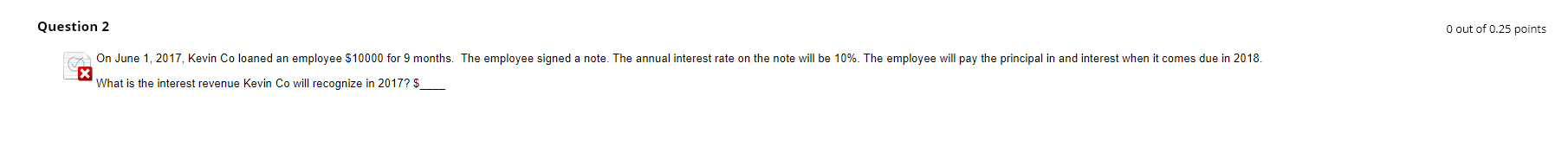 for an Ezam and would like to know where I went wrong