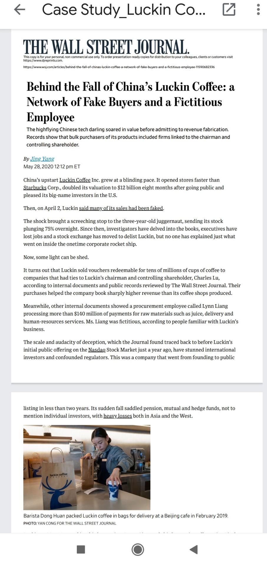 Give the Answer Question: Note on how Luckin coffee violated IFRS recommended