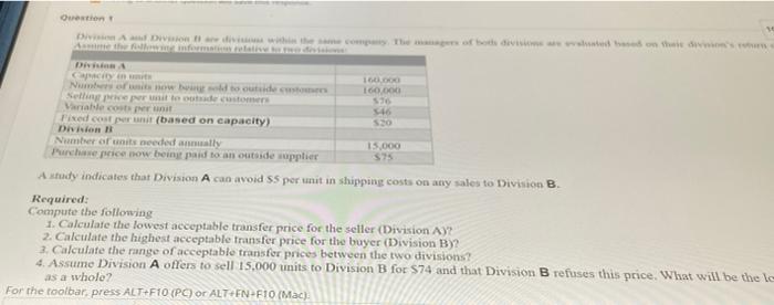 le copert Fred cost per unit (based on capacity) Division 3 Number