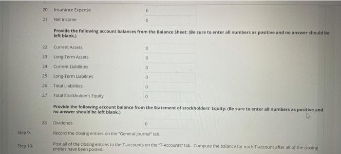 Supplies Prepaid Insurance Equipment Land Accumulated Depreciation Accounts Payable Deferred Revenue Salaries