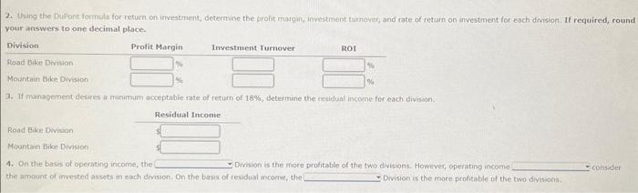 moutain bike Divisional Peiformance Analysis and Evaluation The vice greudent of operations