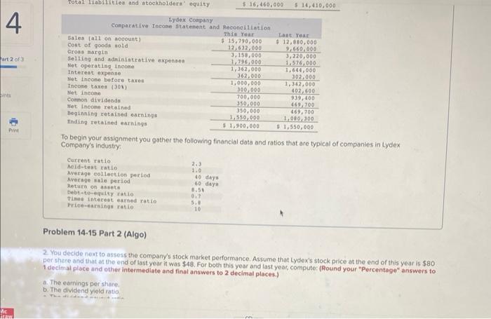 Analysis [LO14-2, LO14-3, LO14-4, LO14-5, LO14-6] [The following information applies to the