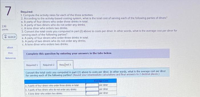 owner of the restaurant has been trying to better understand costs at