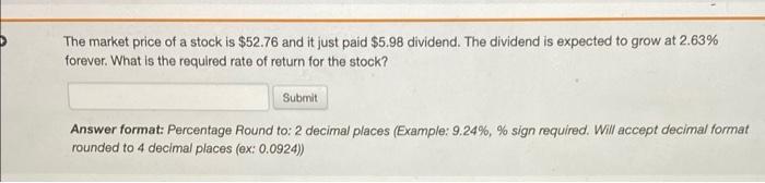 how do i solve this with a financial calculator The market price
