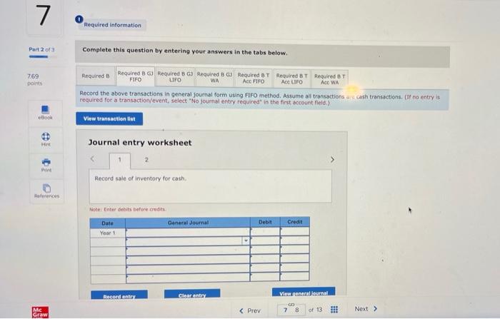 to the questions displayed below] The Shirt Shop had the following transactions