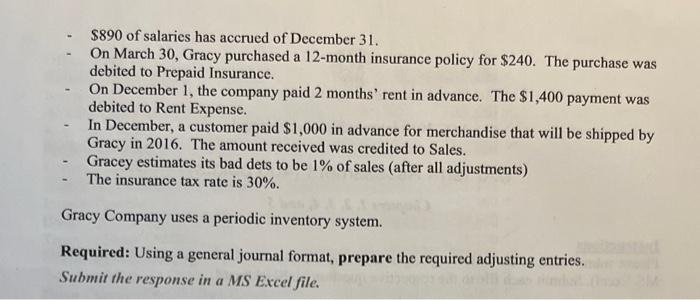  please help me prepare the required general journal adjusting entries in