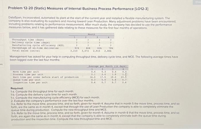  Mouse cursor clicked on image: (MCE) Problem 12-20 (Static) Measures of