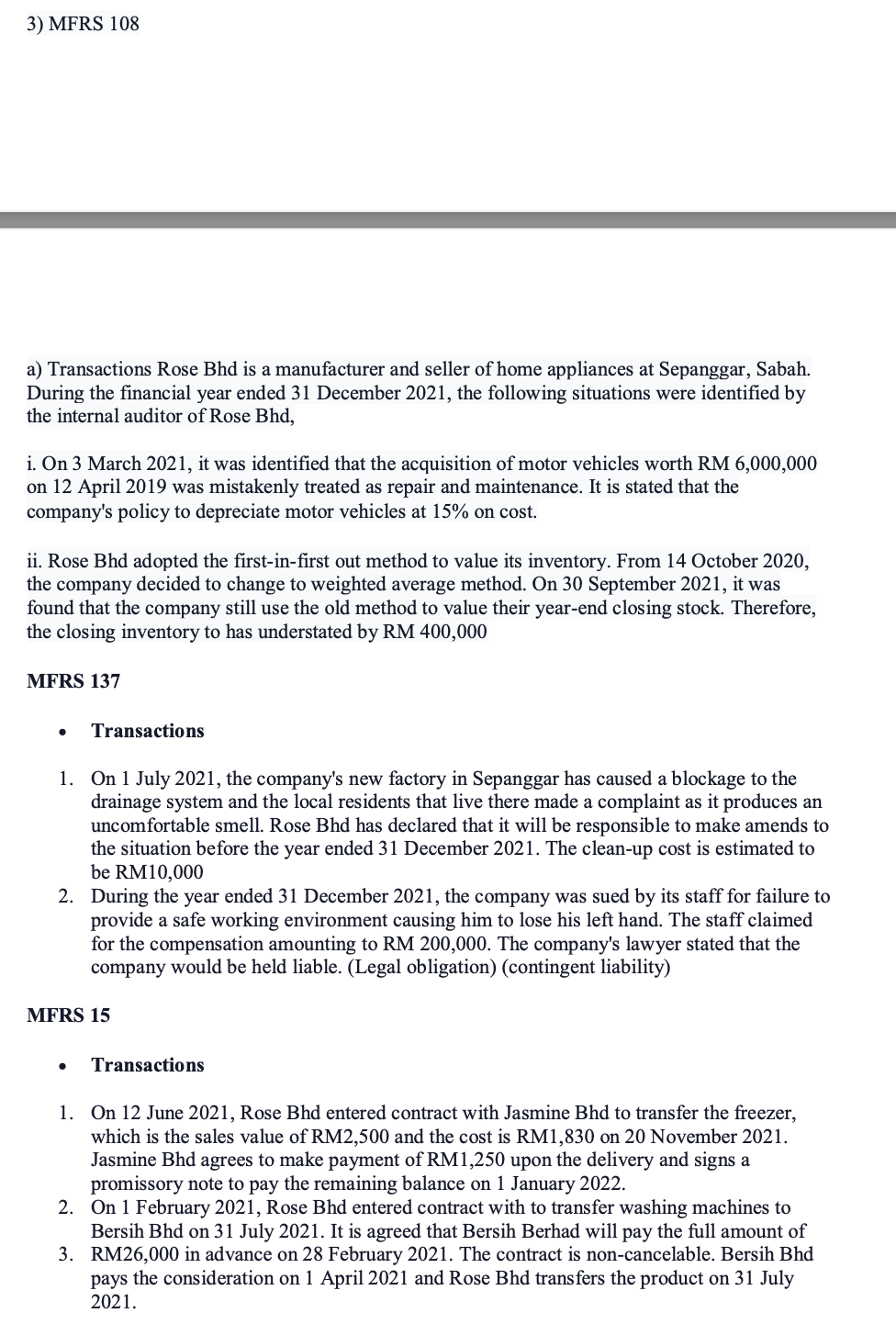 THE FINANCIAL STATEMENT vi. PROPERTY, PLANT & EQUIPMENT vii. CONTINGENT LIABILITY/ CONTINGENT