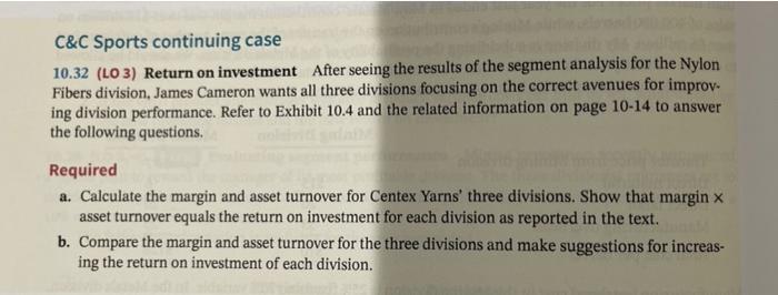 refwr to exhibit 10.4 attached graph, A) Calculate the margin and Asset