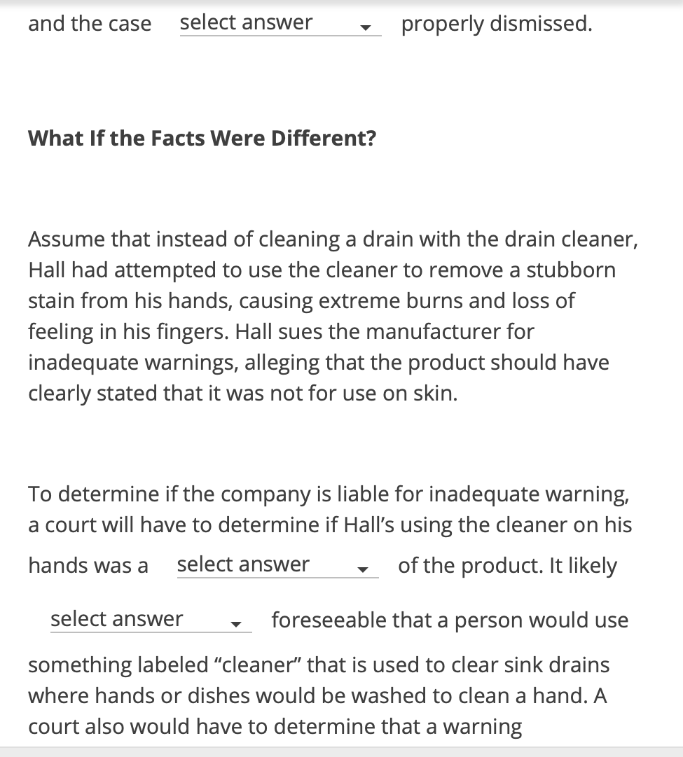 used a drain cleaner called Zaps Blue Lye that contained crystalline sodium