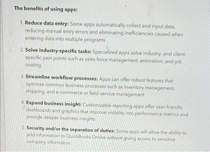 of using apps with QuickBooks Online? They can provide additional insight into