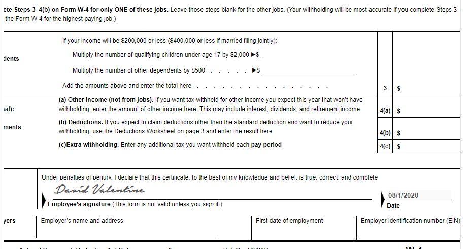 PSa 1-5 Complete Form W-4 Assist a friend in completing Form W-4.