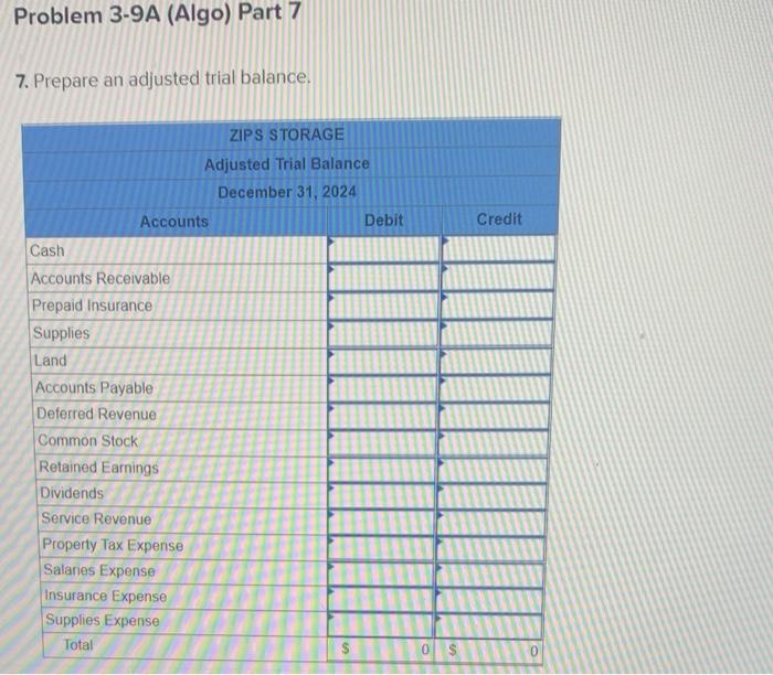 (Algo) Complete the full accounting cycle (LO3-3, 3-4, 3-5, 3-6, 3-7) [The