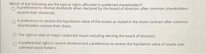 non-cumulative preferred shares? They both receive dividends in arrears. Cumulative preferred shares'