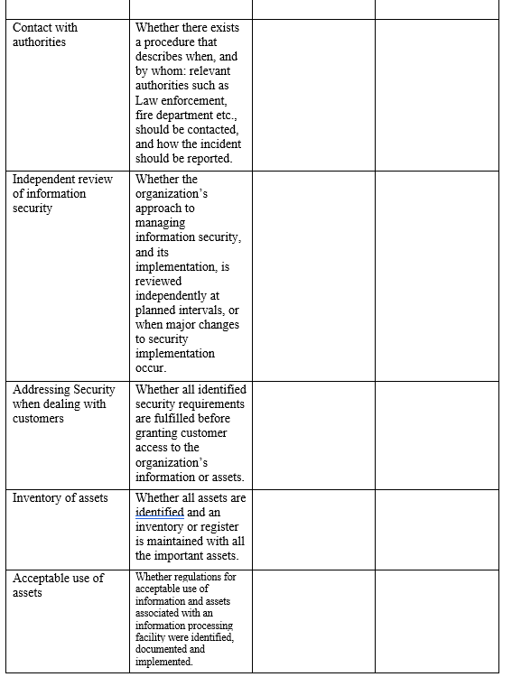 security measures within the organization. This can be done via clear direction,