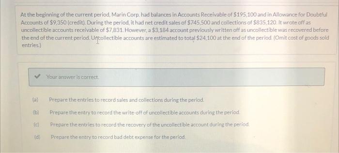 Prepare the entries to record the recovery of the uncollectible account during