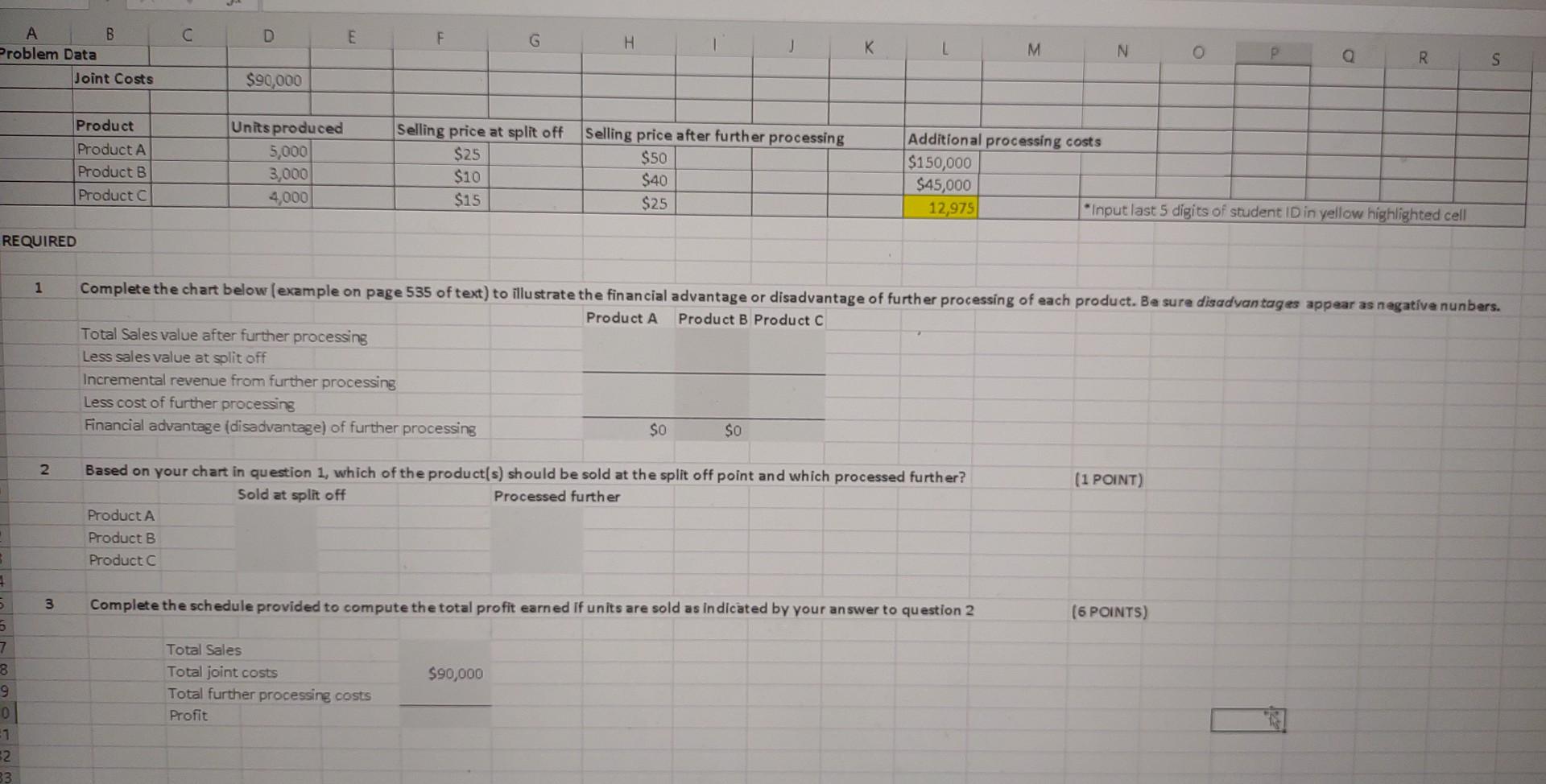 Hey there, could I get some help on calculating these values