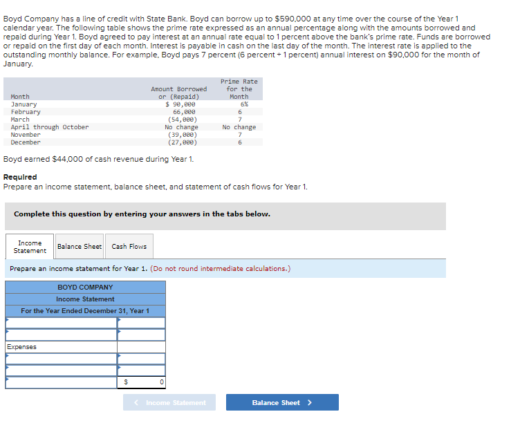  Please help Boyd Company has a line of credit with State