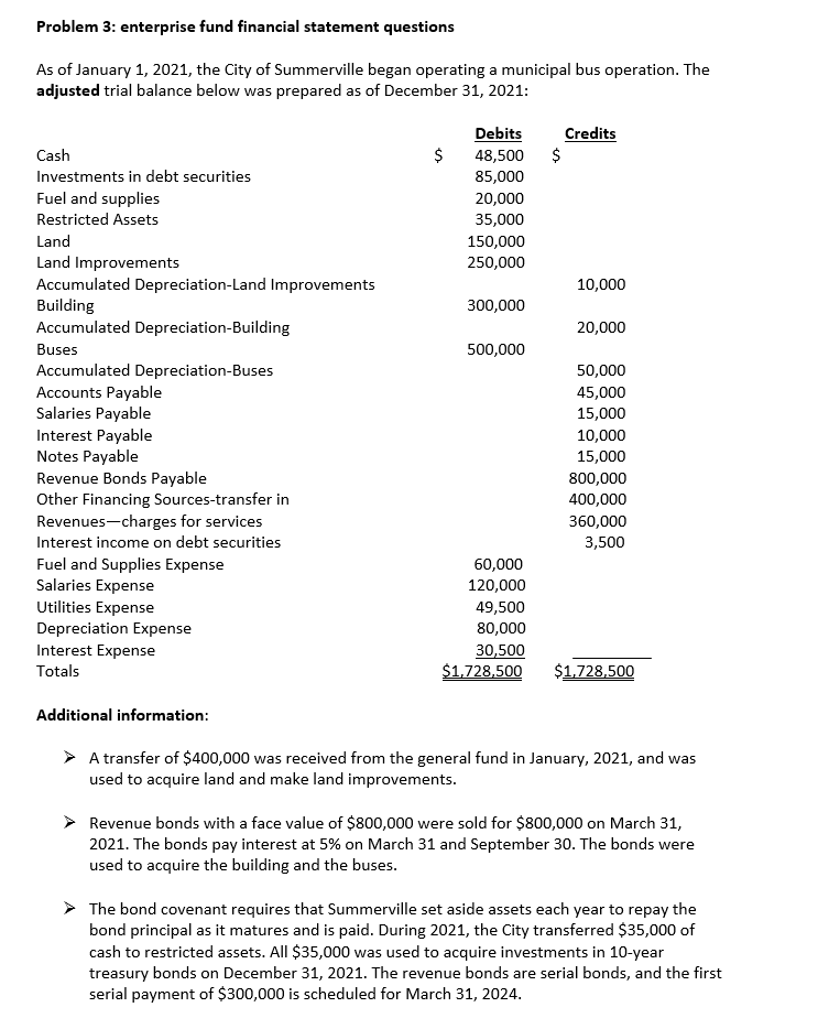  ANSWER FORMS BELOW. B AND C NEED TO BE COMPLETED Problem