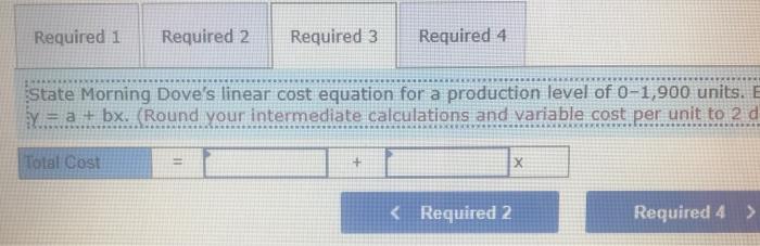 units, and monthly production costs for the production of 1600 units follow.