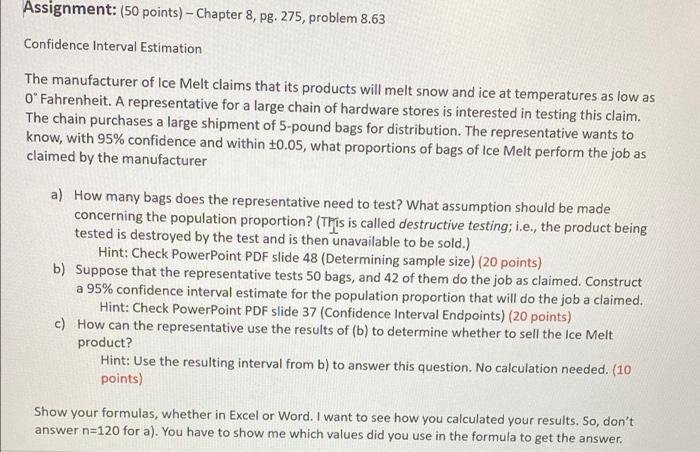 please answer A,B,C ! thank you ! Assignment: (50 points) - Chapter