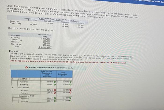can you please help me solve B the step method completed so