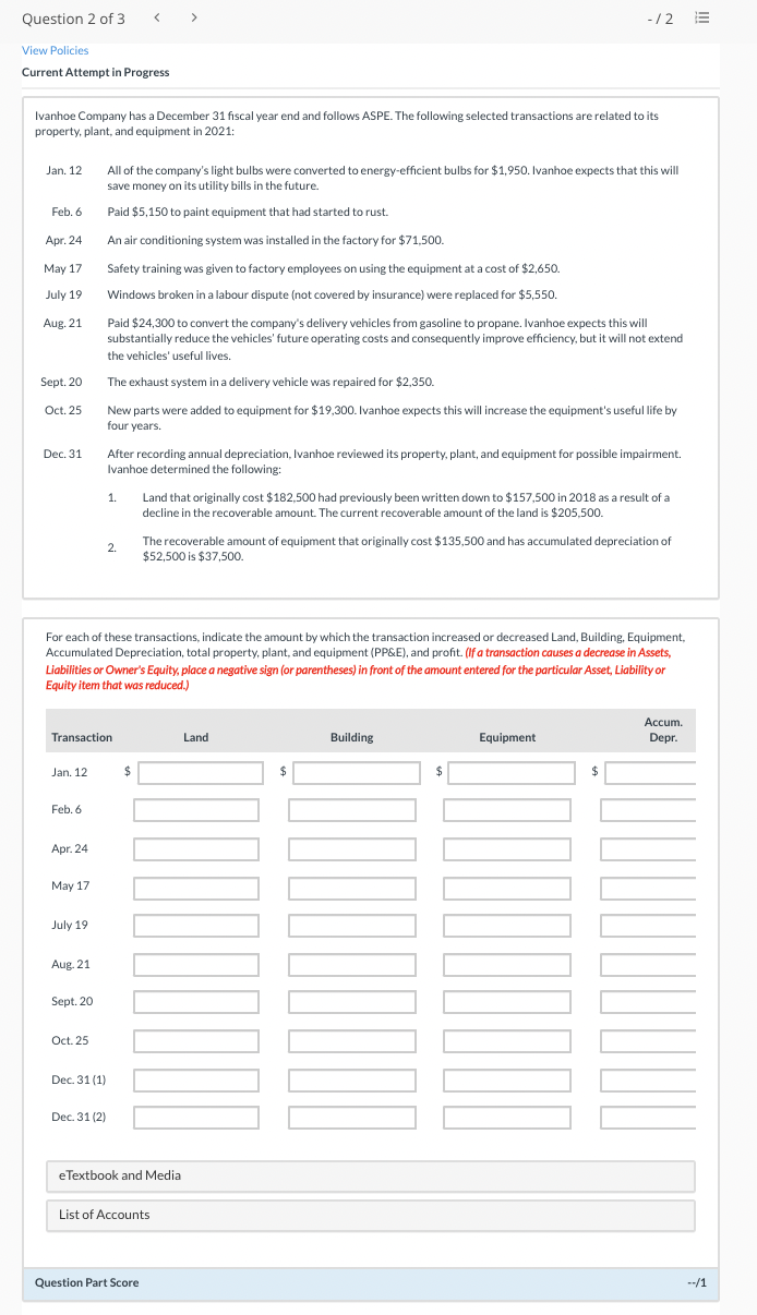  show your work Question 2 of 3 -12 E View Policies