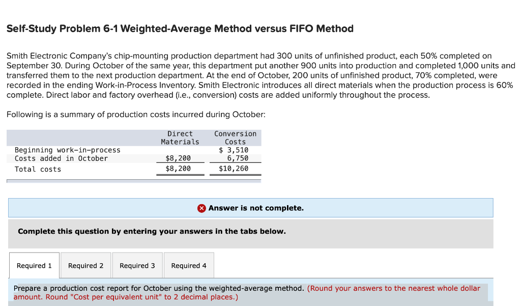 and cost assignment ? Prenare a nondstion cost renort for Ortoher sina