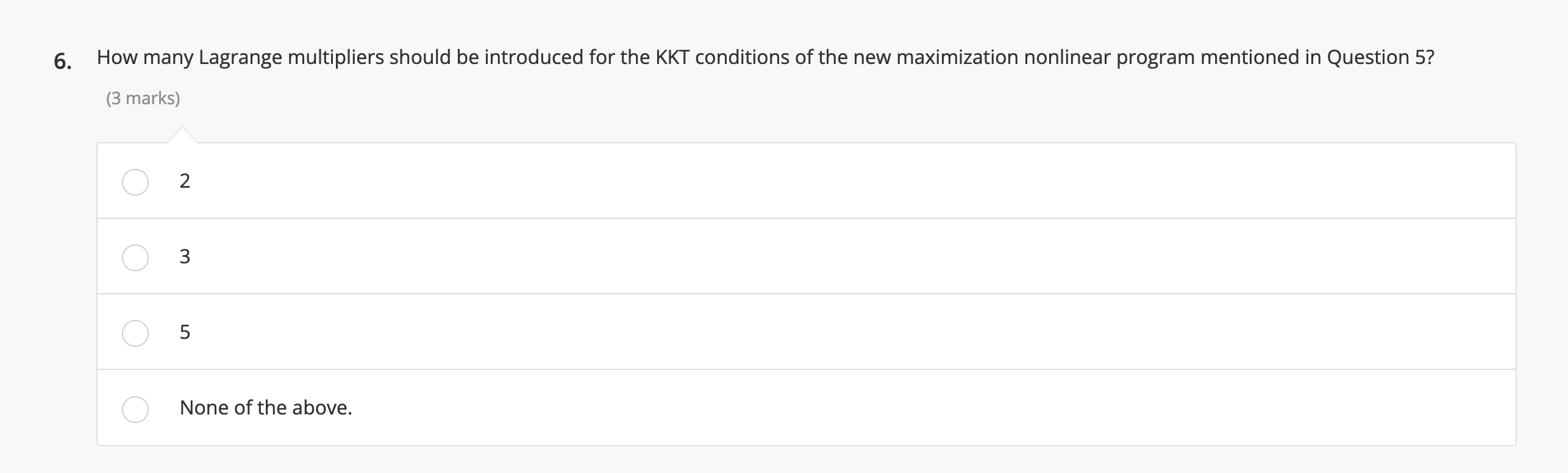 to be Maximizez = 3x1x2 + 6x; and the constraints are unchanged,