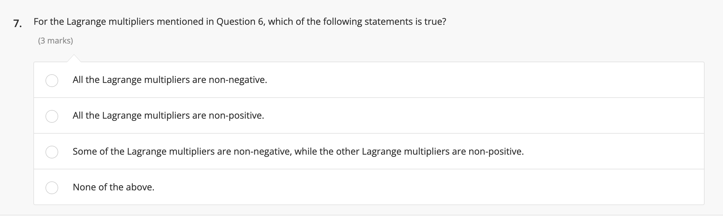 which of the following statements is true about the objective function of