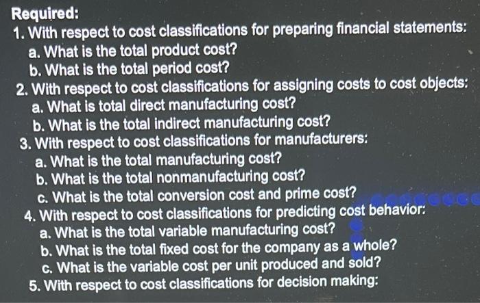 Company produced and sold 1,000 units during its first month of operations.